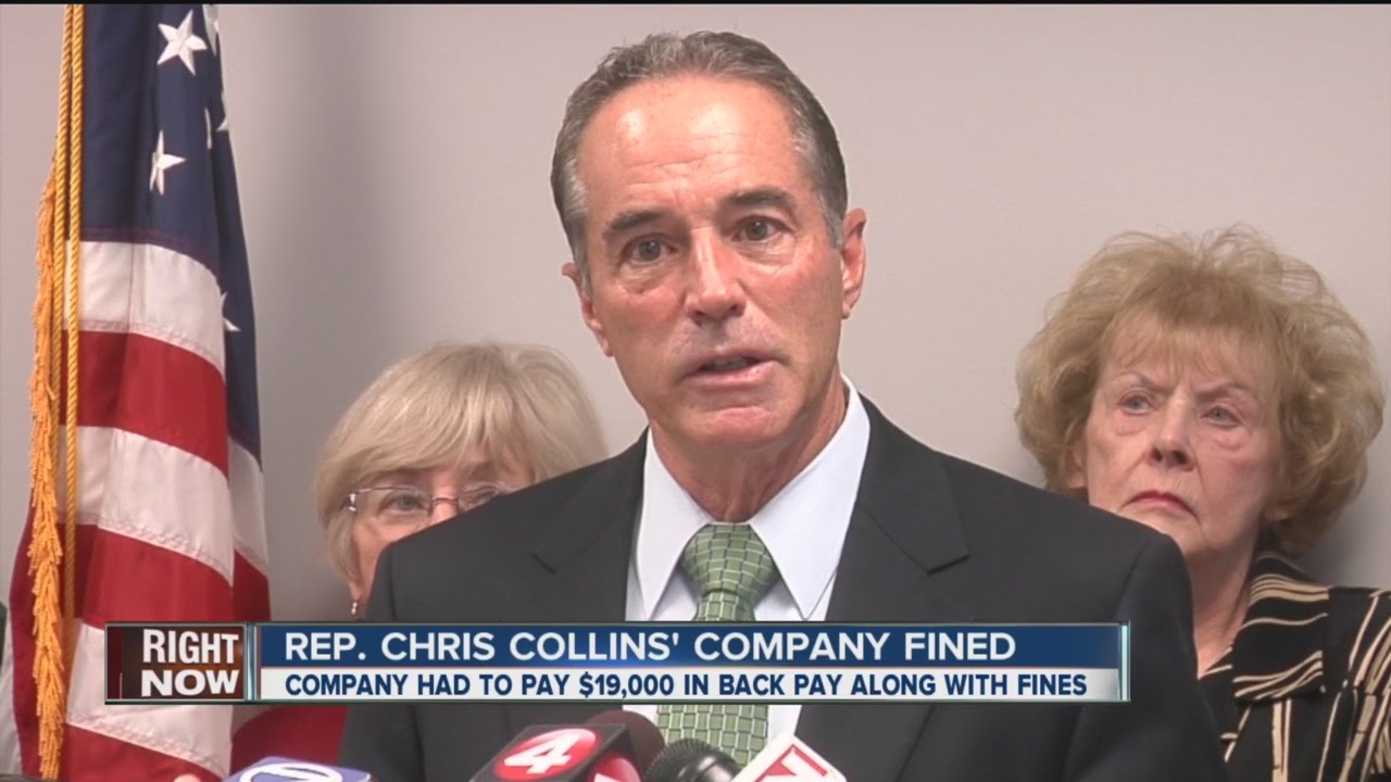 Chris Collins' company fined after job in New Jersey