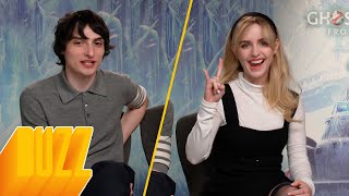 Finn Wolfhard and McKenna Grace talk Ghostbuster suits and Paul Rudd | Ghostbusters: Frozen Empire