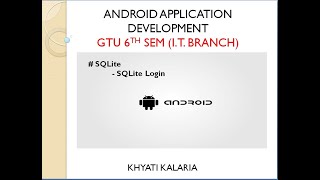 SQLite Login in Android