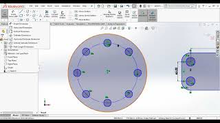 SolidWorks Tutorial - Linear - Circular Pattern (13) - تمارين علي أوامر برنامج السولدوركس بالعربي