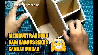 HOW TO MAKE A BOOKSHELF OUT OF RECYCLED CARDBOARD