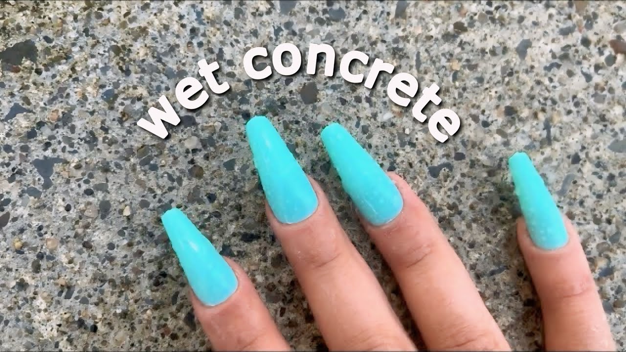 ASMR: Wet Concrete Scratching & Water Sounds