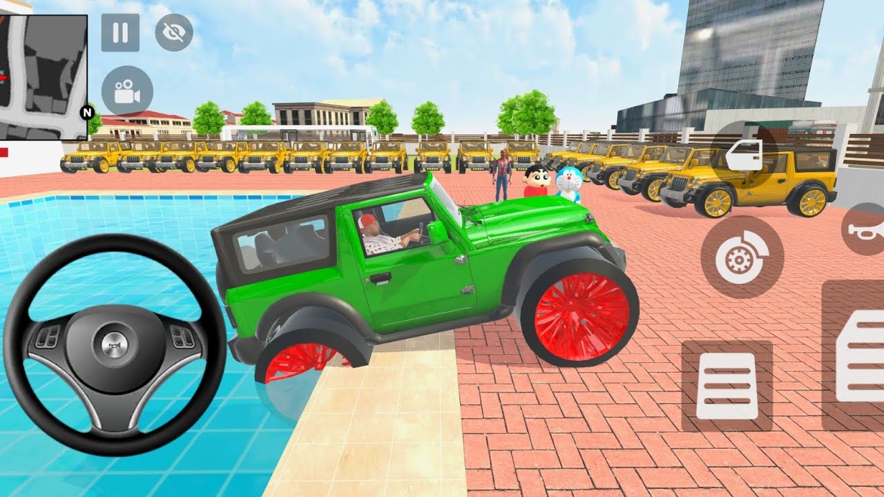🤩 Indian Thift Auto Simulator Indian Showroom Purchase Modified New Green Thar and Bike Game 😘
