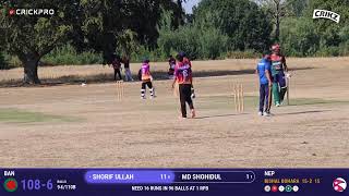 Bangladesh vs Nepal | 110-over | Match 13 | London Sportif Community World cup | at SEVEN KINGS PARK