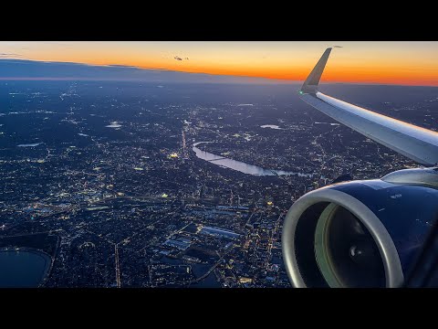 STUNNING Dusk Arrival into Boston Logan | Delta Airlines Airbus A321-271NX ~ KBOS