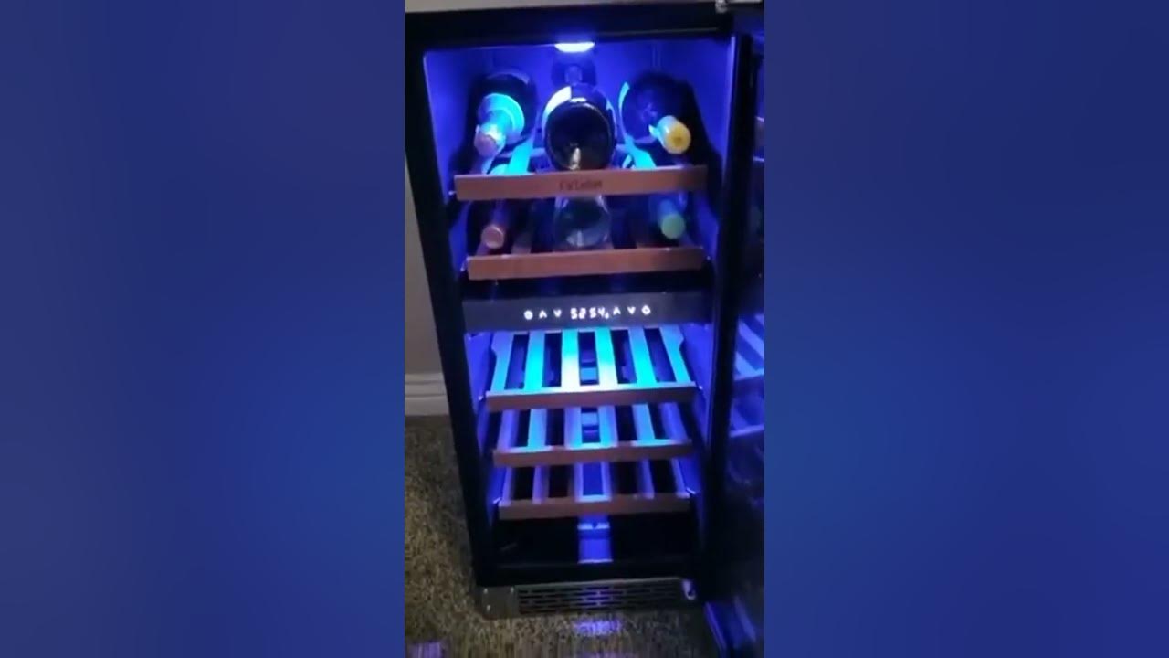 Ca'Lefort 15 Inch Wine Cooler, 28 Bottle Mini Wine Fridge Dual Zone