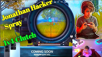 Jonathan Hacker Spray 1v4 Clutch Everyone Shocked 😳 @JONATHANGAMINGYT  #shorts
