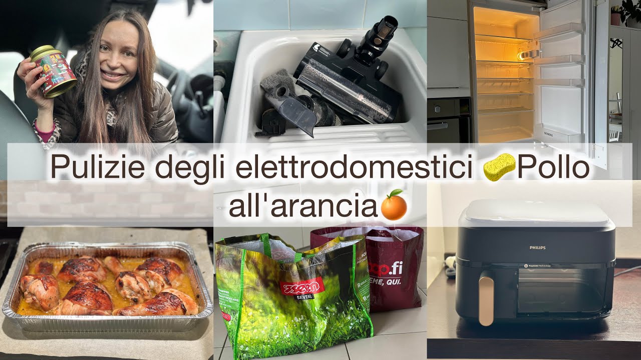 La SPESA | Pulizie degli ELETTRODOMESTICI 🧽 Cena pollo all’ARANCIA 🍊al FORNO 