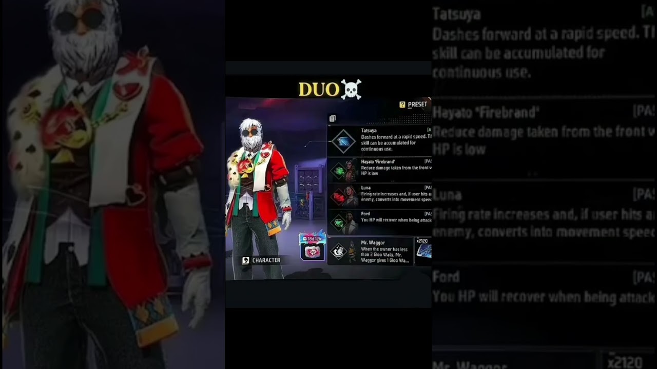 Low Damage Combination 🔥 Best Character Combination in Free Fire 