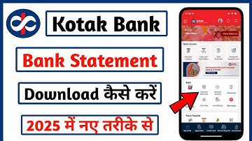 Kotak mahindra bank statement pdf download | How to download bank statement from kotak app
