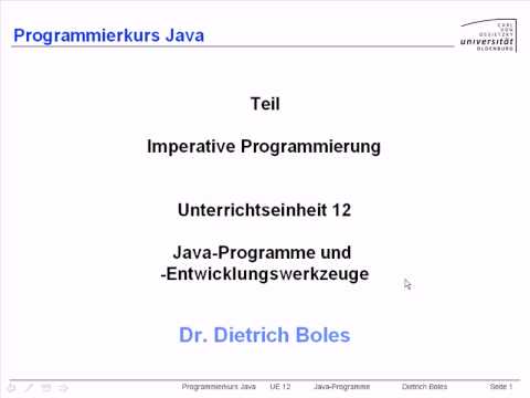 UE12-JavaProgramme [-1- Einleitung]