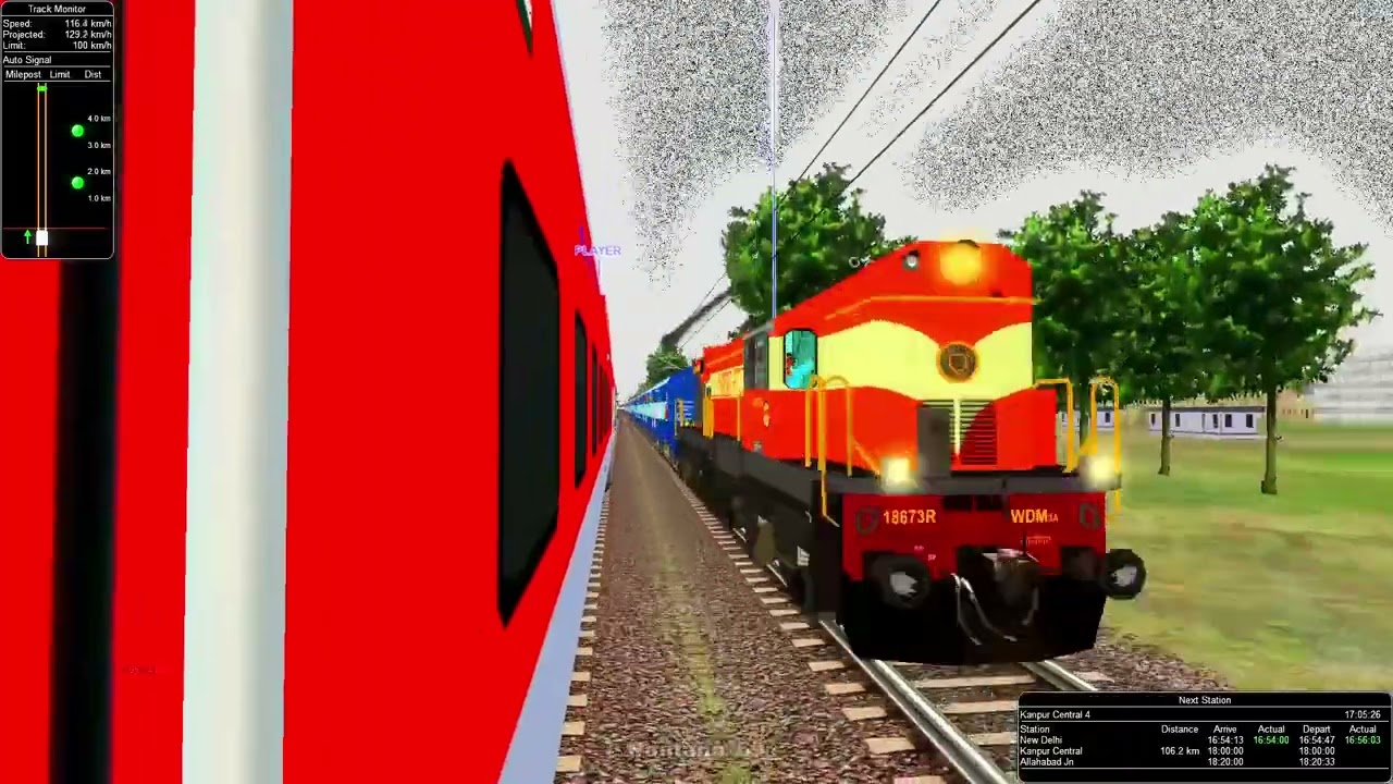 12302/New Delhi - Howrah Rajdhani Express || Part 1 - New Delhi to Kanpur Ctrl || #msts #openrails