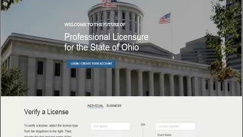 Registering to Use Ohio’s eLicense Portal