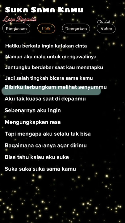 Lirik Lagu Suka Sama kamu #lirikindonesia #story #shorts #videoshort #storywa