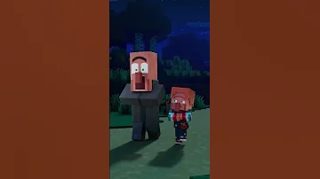 VILLAGER TRICK OR TREAT - A MINECRAFT HALLOWEEN #shorts