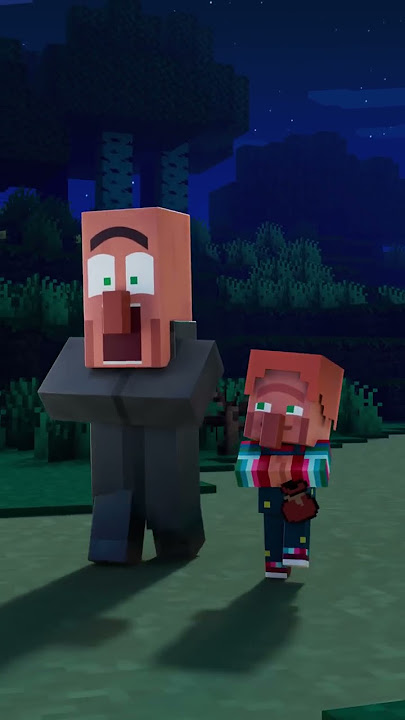 VILLAGER TRICK OR TREAT - A MINECRAFT HALLOWEEN #shorts