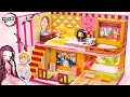 【鬼滅の刃】禰豆子と善逸のお部屋 💖 ぜんねずのミニチュアドールハウスをDIY 💖 きめつのベッド、小物を手作り工作【鬼滅の刃 DIY】#45