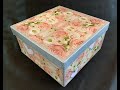 Flower Box - Decoupaging A Cardboard Box With Napkins (Mod-Podge).