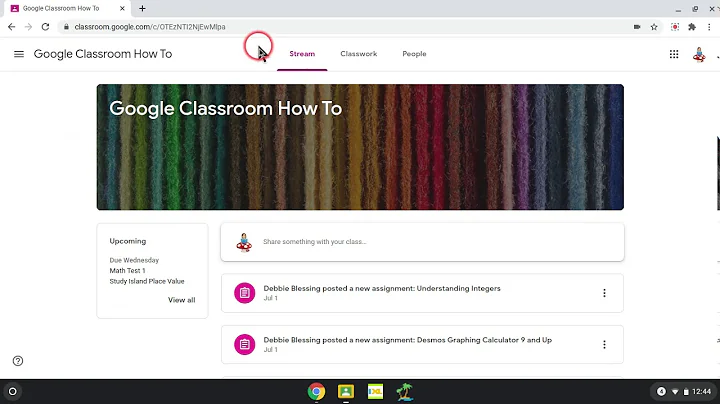 Goggle Classroom on Chromebook