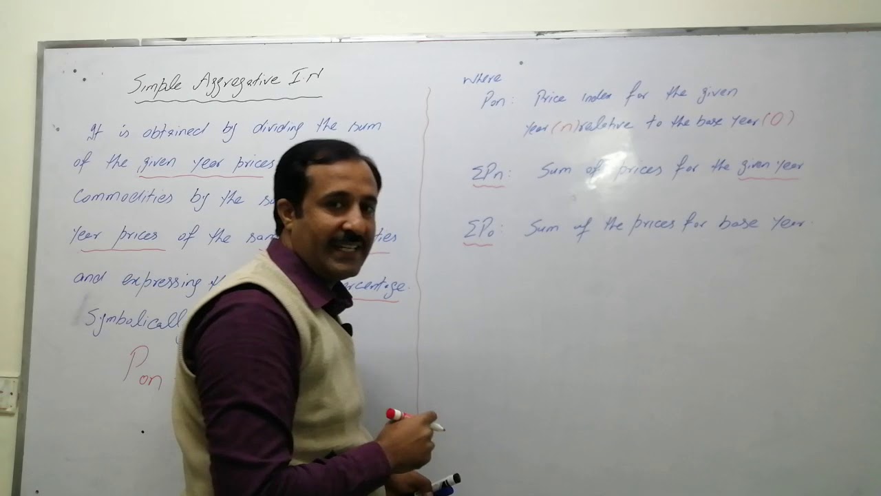 Lectures 51/Composite Index Numbers / Simple Aggregative Index Numbers / index Numbers/Fixed Base