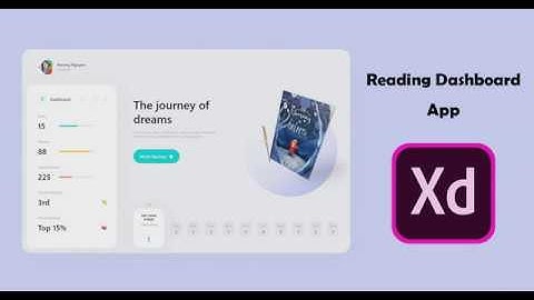 Adobe xd - Reading Dashboard App - UI Design 2