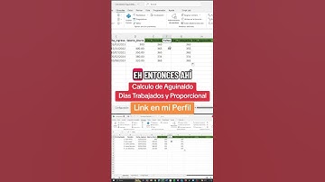 Aguinaldo, días Trabajados y Proporcional #aguinaldo #excel #contabilidad #exceltricks #exceltips7