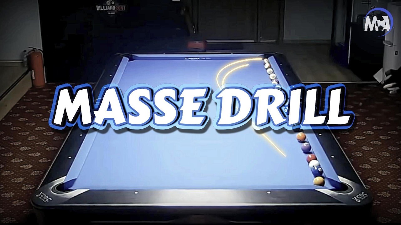 Image of video the Pool Billiard Masse Drill #billiards #8ballpool  #poolplayer #billiard #9ball #sports 13
