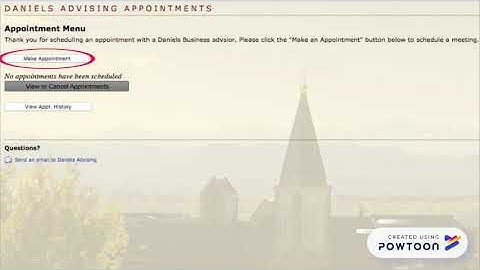Academic Advisor Appointment