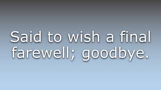 What does Adieu mean?