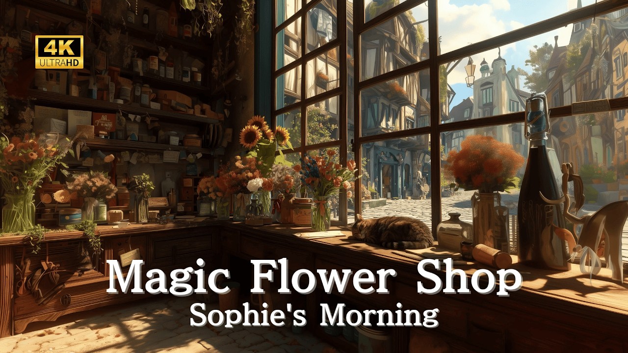Morning in a Ghibli Style Flower Shop | Cozy Lo-fi Beats