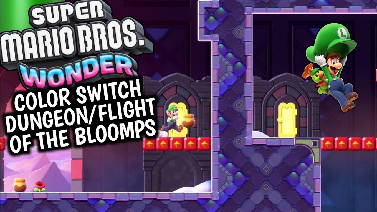 Super Mario Bros Wonder Sunbaked Desert [Color Switch Dungeon/Flight Of ...