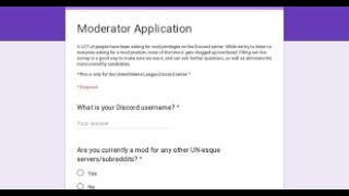 How To Make A Mod Application For Your Discord server.