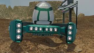 Test drive spaceship made in blender