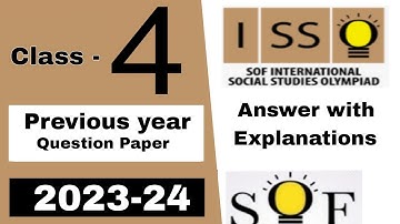 Class 4 ISSO Previous Year Question Paper 2023-24 International Social Studies Olympiad Grade 4