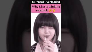 Why Lisa😉winks so much ? #shorts #ytshorts #viral #trending #blackpink #blackpinkedit #blink