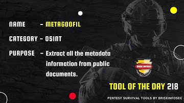 METAGOOFIL -  Powerful OSINT information gathering Tool | Briskinfosec