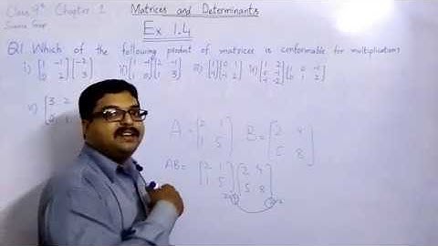 Question 1&2 Exercise 1.4 9th Class Maths || Chapter 1 Maths Matrix  || Mathematics Lectures FH