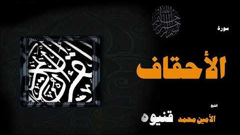القران الكريم بصوت الشيخ الامين محمد قنيوة | سورة الأحقاف