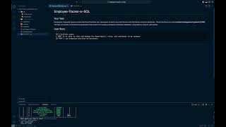 Employee Tracker with SQL