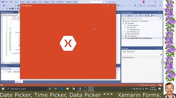 Xamarin Forms: Date Picker, Data Picker