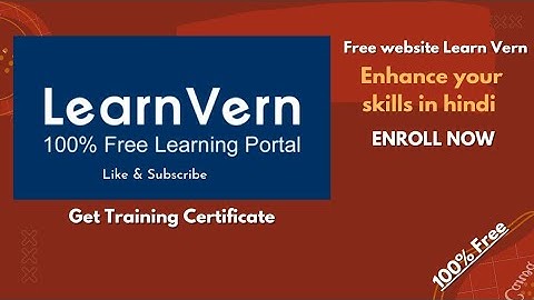 LearnVern 100% Free Learning portal || Enroll now || Free Courses in hindi
