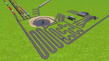 AI RAILGADI PASSING AT SPRINGS CIRCLES ZIG ZAG TRACKS RISKY RAILROAD TRACKS | Train Game 