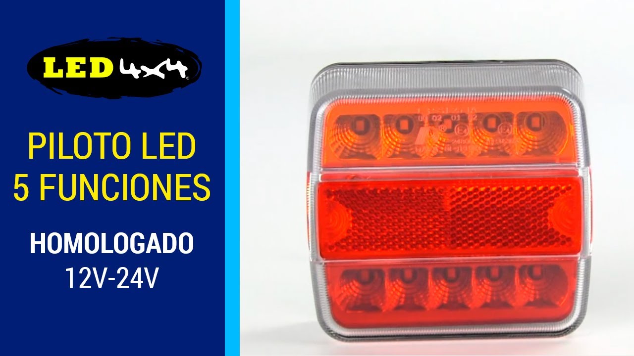 Feu arrière Gauche 5 fonctions 12/24 V LED PRO-EDGE ( connecteur arrière )