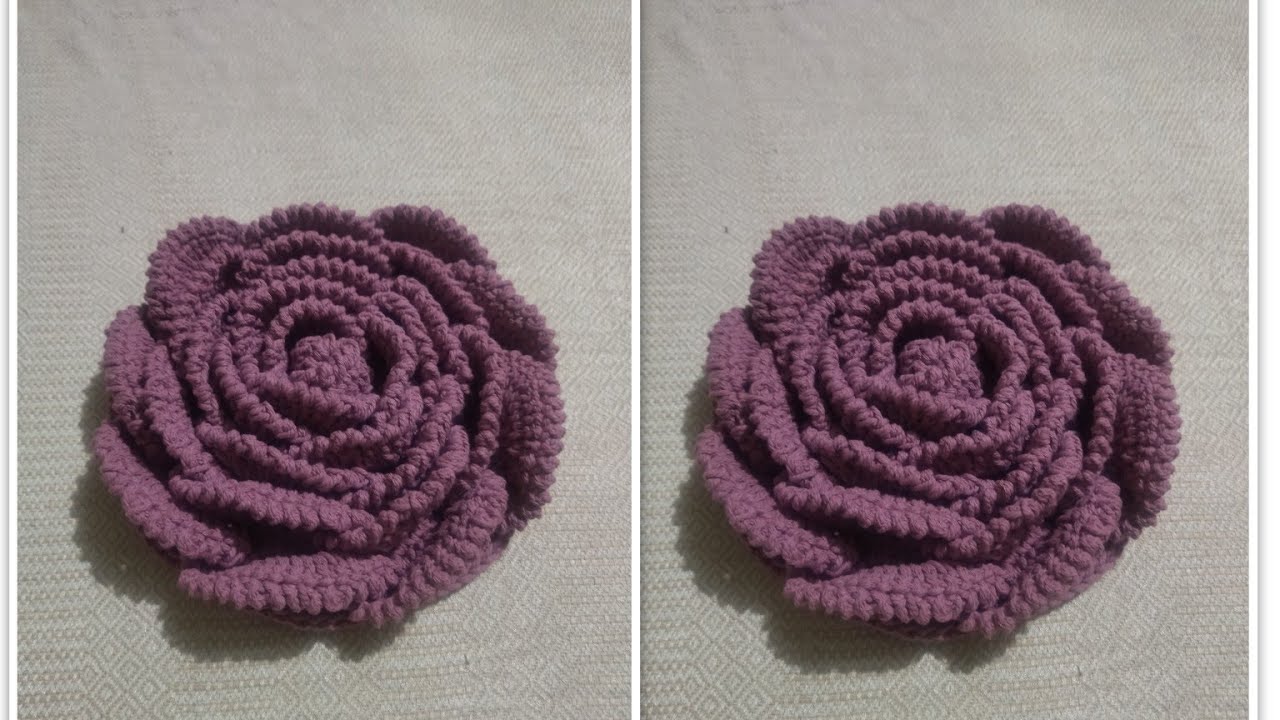 ถักโครเชต์เป็นดอกกุหลาบ ตอนที่ 1 วิธีถักฐานดอก