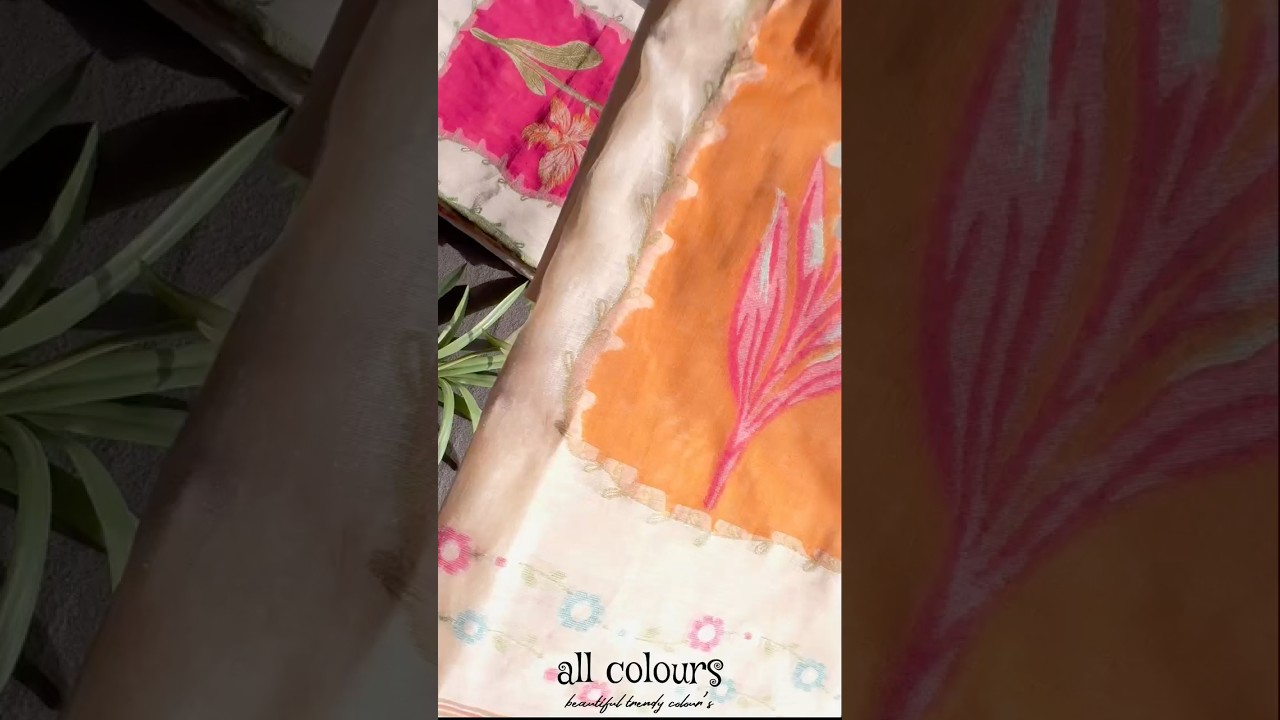Premium Muga Cotton Resham Floral Pallu Saree