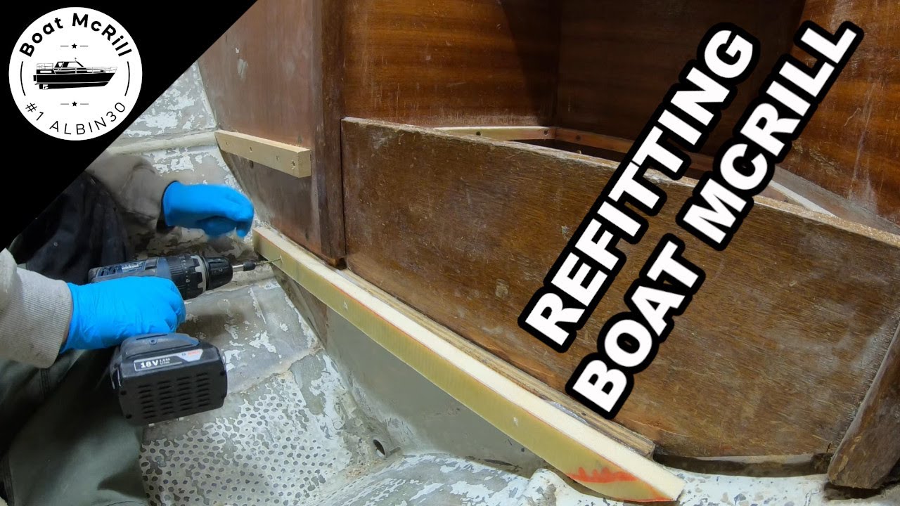 Installing the Supports for the Forward Cabin Sole Boat McRill DIY