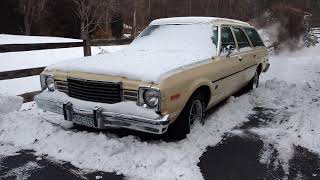 '78 Dodge Aspen wagon cold start (2 of 3) with '50 Pontiac Chieftain DeLuxe