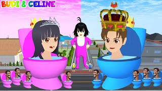 Yuta Jadi Raja Skibidi Toilet Biru 🔵 VS Mio Jadi Ratu Skibidi Toilet Pink 💖 | Sakura School