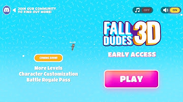 Fall Dudes 3D Early Access Gameplay Walkthrough Part 1