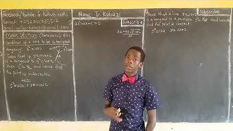 condition of a line to be a tangent to a parabola...........#africastruggle.